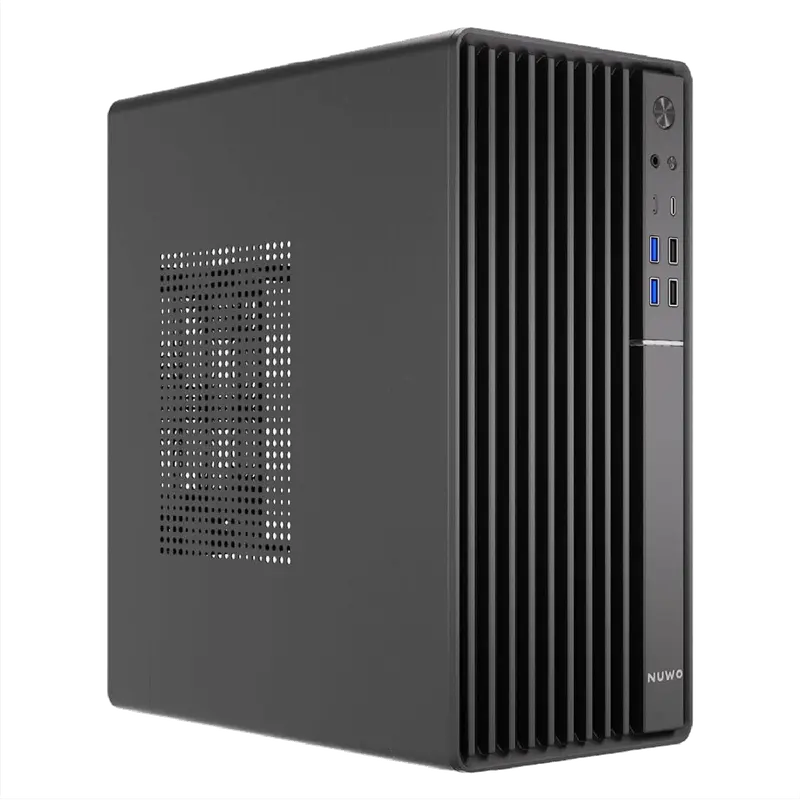 Nuwo Caja de PC compacta QK300 de cuarzo micro-ATX sin fuente de alimentación