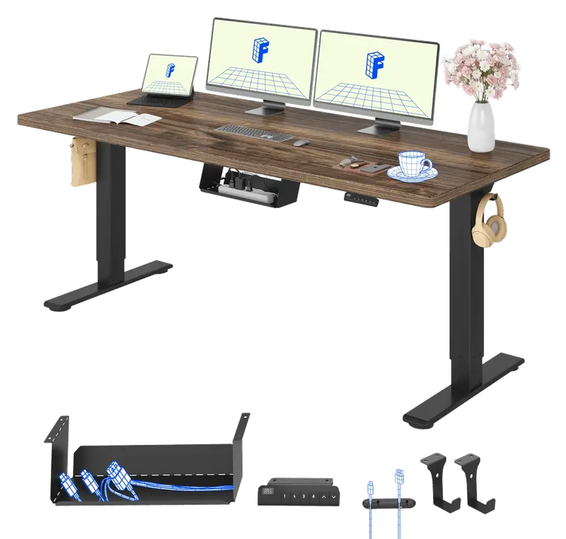 FLEXISPOT Escritorio Elevable Eléctrico 160x80 Doble Motor