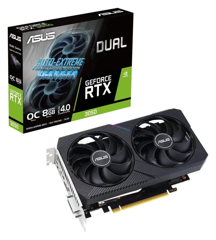 ASUS Dual NVIDIA GeForce RTX 3050 V2 OC Edition Tarjeta gráfica Gaming