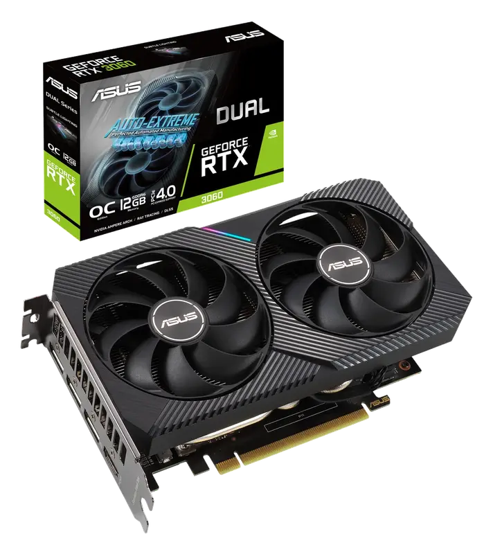 ASUS Dual NVIDIA GeForce RTX 3060 V2 OC Edition Tarjeta gráfica Gaming