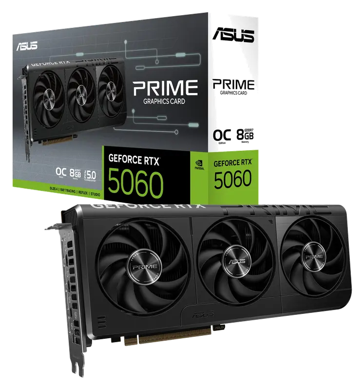 ASUS Prime GeForce RTX 5060 8 GB GDDR7 OC Edition Tarjeta gráfica Compatible