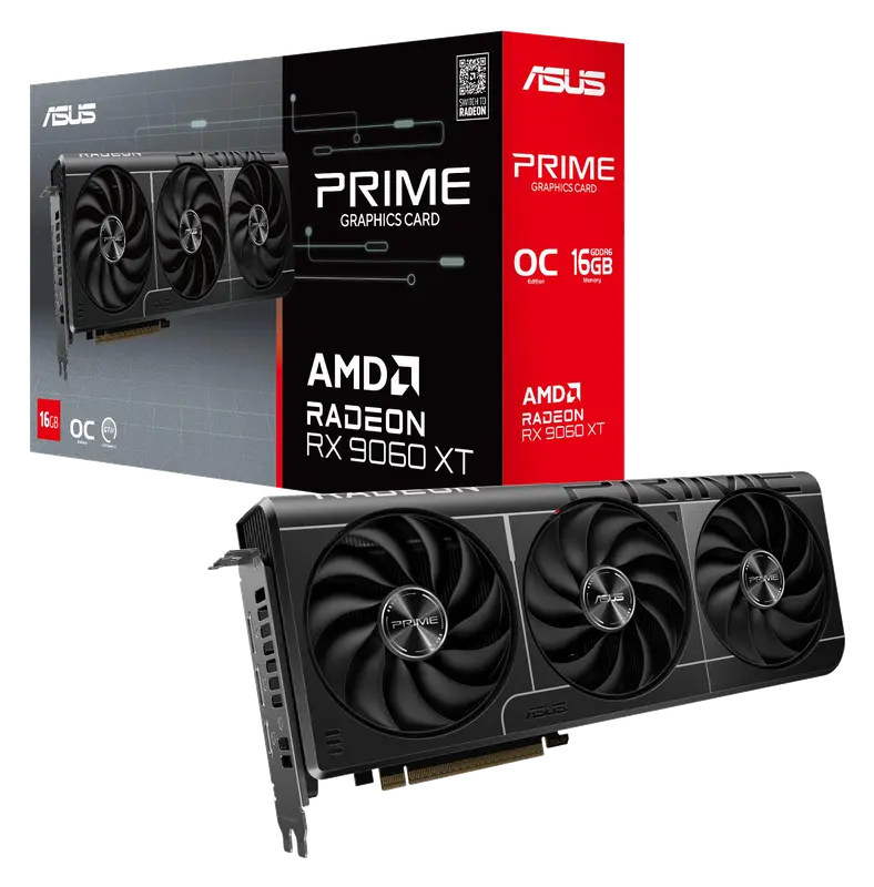 ASUS Prime Radeon RX 9060 XT 16 GB GDDR6 OC Edition