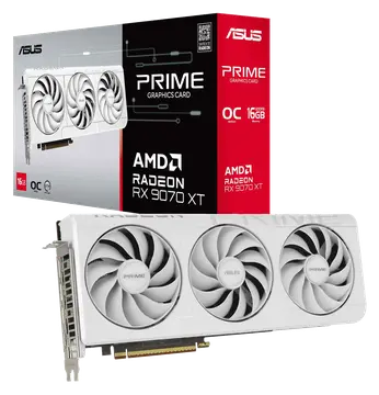 ASUS Prime Radeon RX 9070 XT 16GB GDDR6 White OC Edition