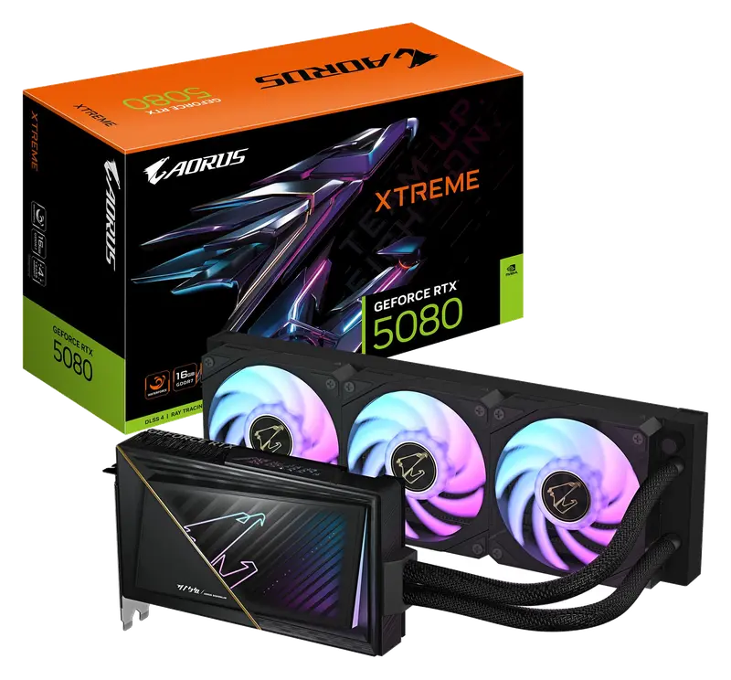 GIGABYTE AORUS GeForce RTX 5080 Xtreme WATERFORCE 16G Tarjeta Gráfica