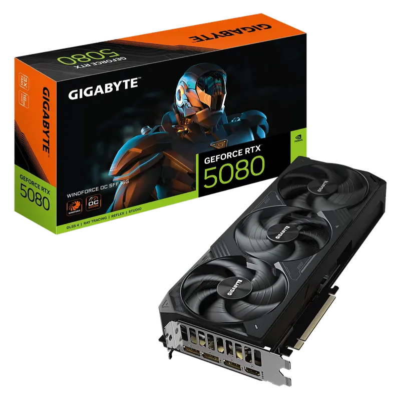 GIGABYTE GeForce RTX 5080 WINDFORCE OC SFF 16G Tarjeta Gráfica