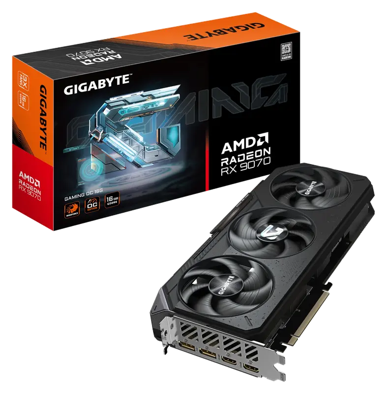 GIGABYTE Radeon RX 9070 Gaming OC 16G Tarjeta Gráfica