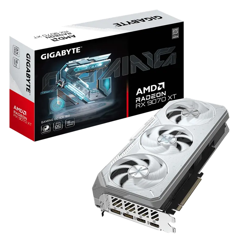 GIGABYTE Tarjeta gráfica Radeon RX 9070 XT Gaming OC Ice 16G