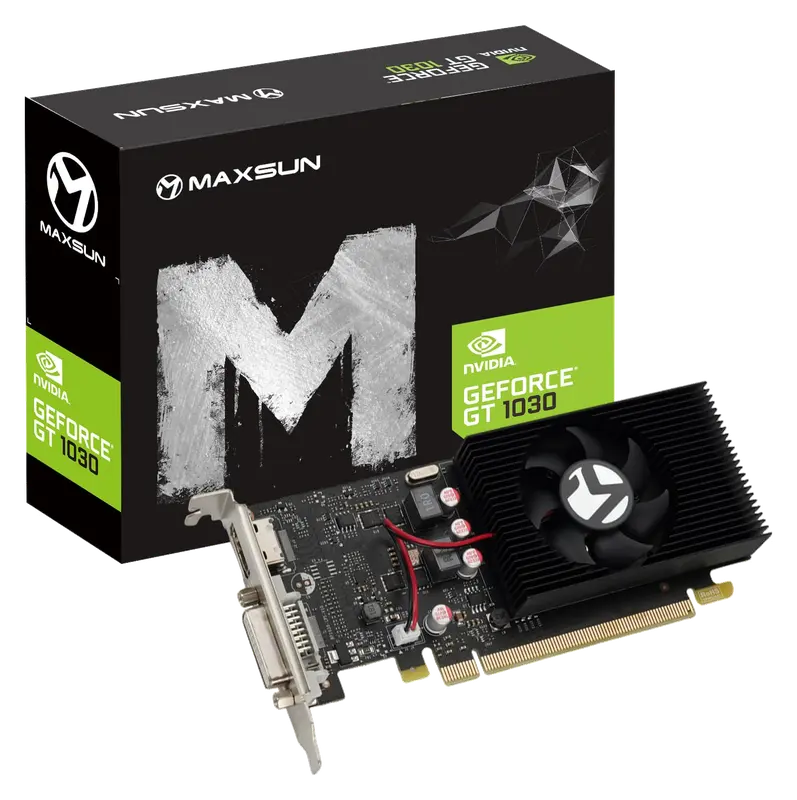MAXSUN Nvidia GEFORECE GT 1030 2GB GDDR5 64-bit PCIe 3.0 4096 x 2160 4K Pixeles