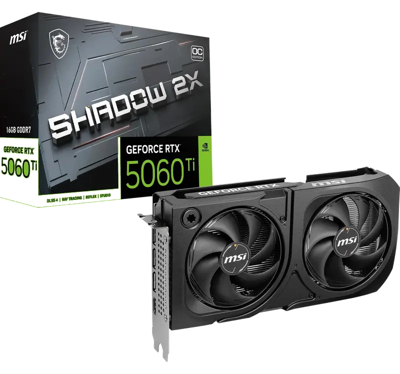 MSI GeForce RTX 5060 Ti 16G Shadow 2X OC Plus