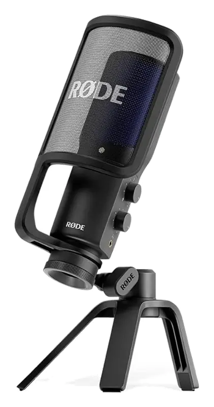 RØDE NT-USB+ Micrófono de Condensador USB de Grado Profesional con Interfaz de