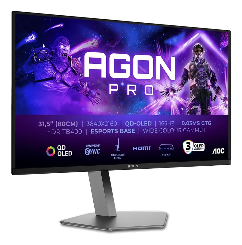 AOC AG326UDAM Gaming Monitor 32 Pulgadas 165Hz Panel QD-OLED