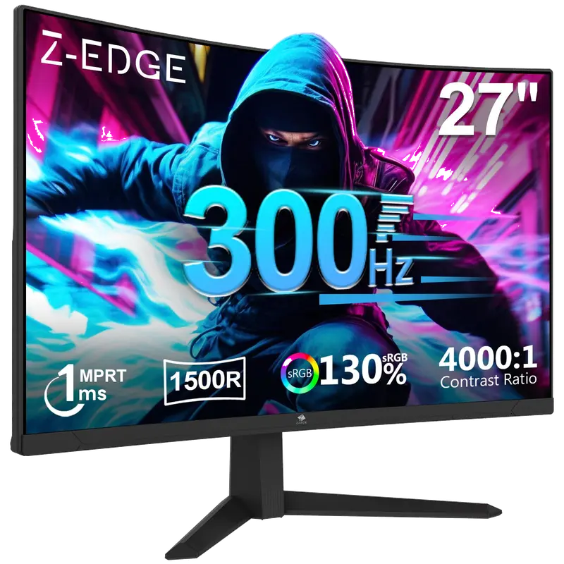 Z-Edge Monitor Gaming Curvo 27'' 300Hz FHD 1ms 1500R VA FreeSync 4000:1