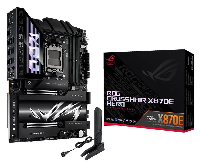 ASUS Motherboard ROG Crosshair X870E Hero AMD X870E AM5 ATX