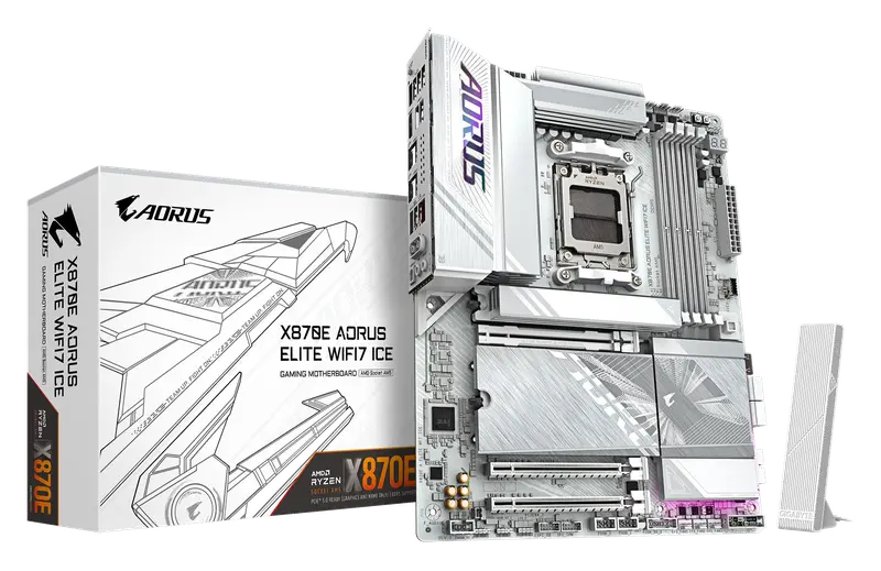 GIGABYTE X870E AORUS Elite WIFI7 Ice Placa Base