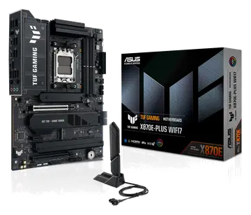 TUF Gaming X870E-PLUS WIFI7 Placa Base AMD X870E ATX con 16+2+1 80A
