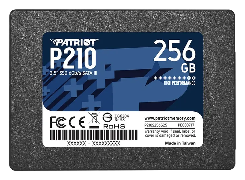 Patriot P210 SSD 256GB SATA III Disco Sólido Interno 2.5"