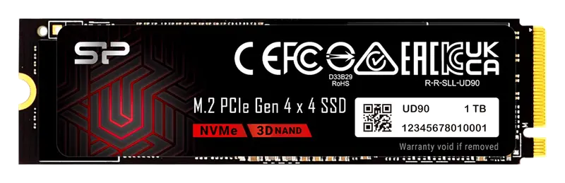 Silicon Power 1TB UD90 NVMe 4.0 Gen4 PCIe M.2 SSD R/W up to 5,000/4,800 MB/s