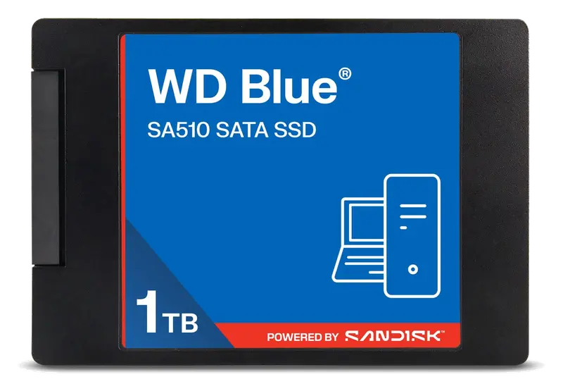 WD Blue SA510 SATA SSD Disco de Almacenamiento Interno de 2,5”/7 mm 500 GB