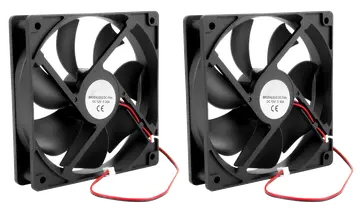 DC de 12 V 12 cm 2Pcs 12025 Ventilador Hidráulico