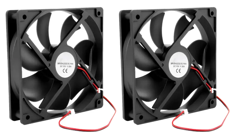 DC de 12 V 12 cm 2Pcs 12025 Ventilador Hidráulico
