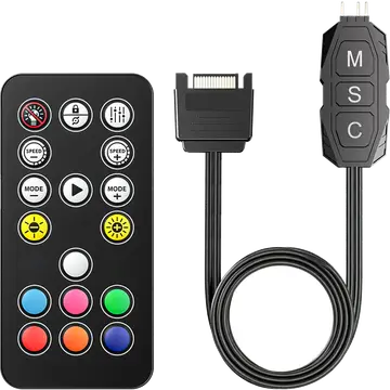 Kit controlador ARGB con mando a distancia de 17 teclas